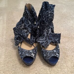 Zebra Print Blue Plateforms